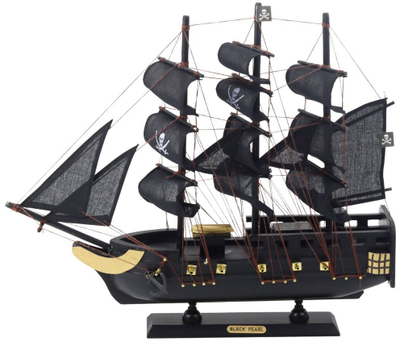 Anije dekorative Black Pearl, model për koleksion, 40x35cm, e zezë