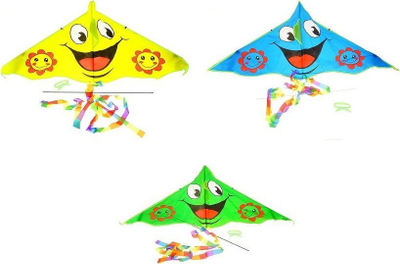 Flutrë lojrash Colorful 5969, tekstil najloni, me fytyrë t’ buzëqeshur, shumëngjyrëshe