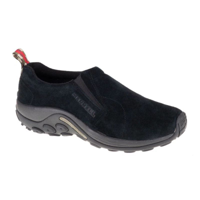 Këpucë Merrell Jungle Moc për burra, lëkurë, slip-on, të zeza