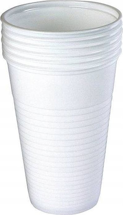 Чаши пластични без марка, 200 ml, 100 парчиња, бели