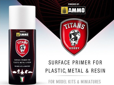 Sprej primer për modele Ammo by Mig Titans Hobby 105, mat, 400 ml, e kuqe royal