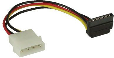 Kabllo energjie InLine 29670W, Molex në SATA, 0.15m, shumëngjyrëshe