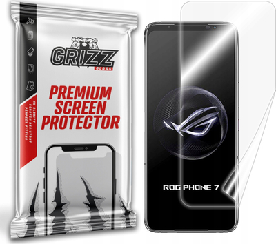 Folie mbrojtëse ekrani Grizz Ceramic për Asus ROG Phone 7, që s’u gërvishtet kollaj, transparente