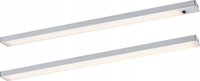 Ndriçues LED poshtë dollapit Paulmann Inline Set 2, me sensor lëvizje, dritë e ngrohtë, ngjyrë argjendtë