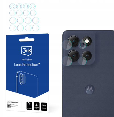 Folie mbrojtëse lente 3MK për Motorola Moto G86 G86 Power, set 4 copë, transparente