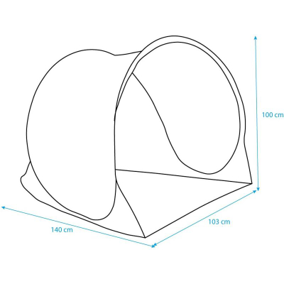 Çadër plazhi Royokamp Self Expanding Beach Tent Screen, vetëshpalosëse, blu