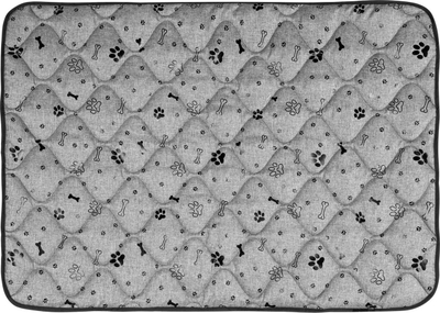 Shtrat për qen Prestige, tapet 120x80 cm, i papërshkueshëm nga uji, gri me kocka