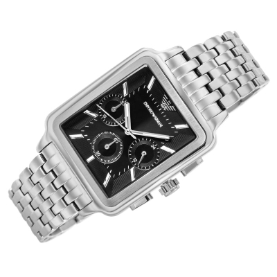 Рачен часовник Emporio Armani AR11751 Diego, хронограф 50mm, не’рѓосувачки челик, со црна бројчаник