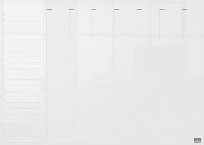 Planifikues javor Nobo Transparent Acrylic Mini Whiteboard, akrilik transparent, për tavolinë