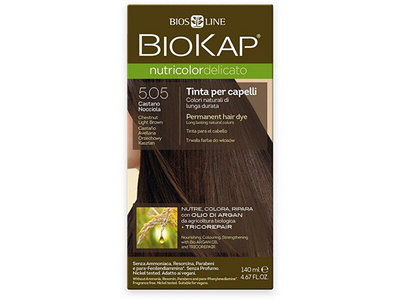 Биокап NUTRICOLOR DELICATO боја за коса - 5.05 Кафеава - светло костенлива, 140 мл