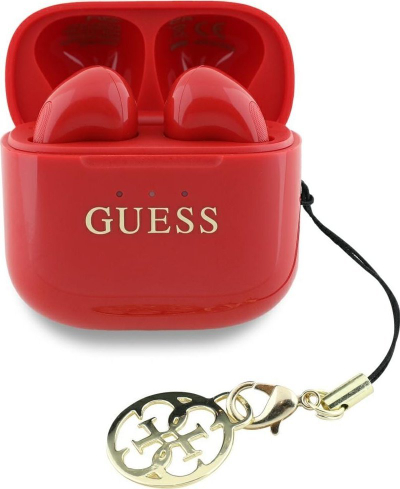 Kufje pa tela Guess Glossy Effect Printed Classic, Bluetooth 5.4, IPX5, të kuqe