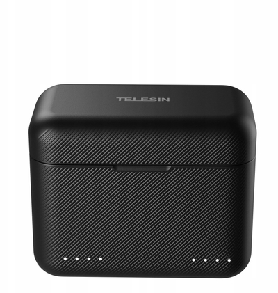 Kuti karikimi Telesin për Insta360 X5, 2 slote baterish, USB C, e zezë