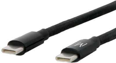 Kabllo USB Mobilis 001389, USB C në USB C, 1m, 100W, e zezë