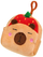 Portofol pelushi me varëse Capybara Strawberry, 9.5 x 8 cm, i kuq