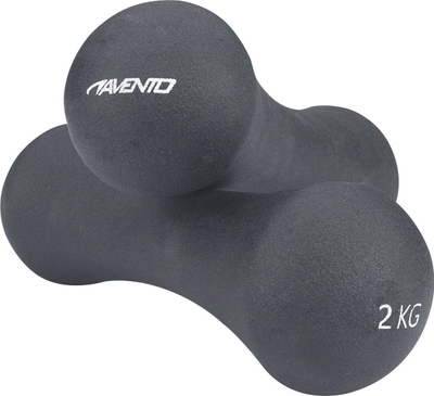 Pesa dore Avento Hand Weight Bone, 2 copë nga 2 kg, gri