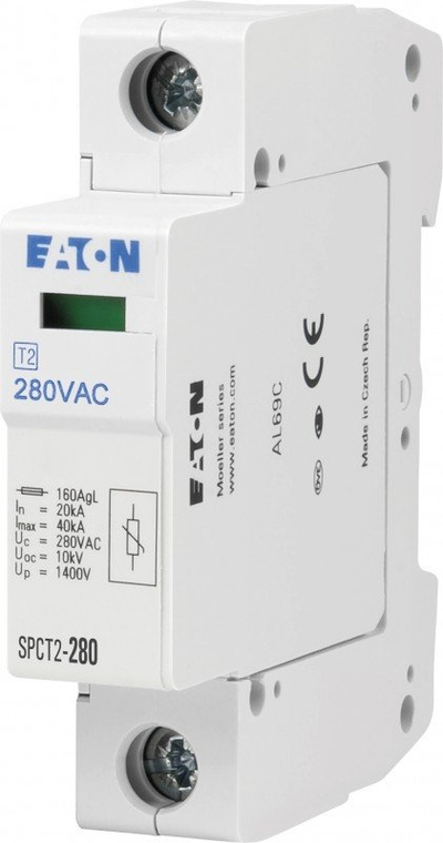 Mbrojtës nga mbingarkesa Eaton SPCT2-280/1 167593, klasa C, 280VAC, njëpolësh