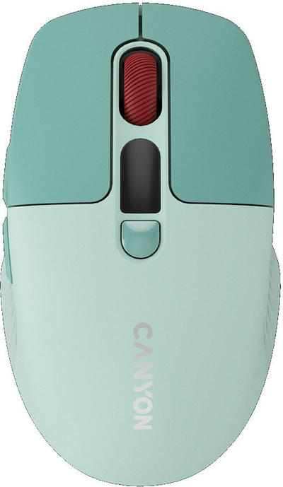 Безжичен глушец Canyon MW-26 LCD Silent Dual Mode, Bluetooth RF, зелен