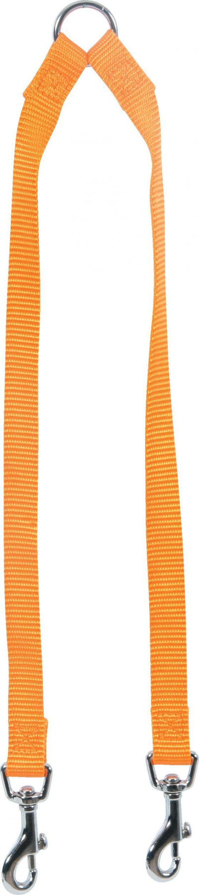 Coupler najloni për qen Zolux, 40cm, i dyfishtë, portokalli