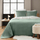 Set mbulesë shtrati Douceur d’Intérieur Mylene Velvet, 220x240cm, velur sherpa, jeshile e butë
