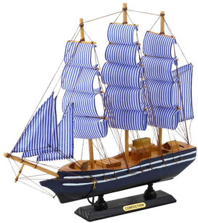 Model dekorativ anije me vela, druri, 33x31cm, e bardhë blu