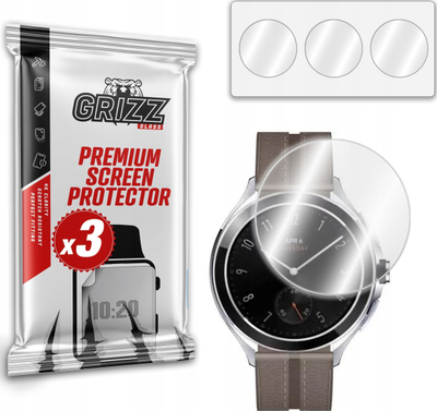 Folje mbrojtëse GrizzGlass Hydrofilm për Xiaomi Watch 2 Pro, hidrogel, set 3 copë, transparente