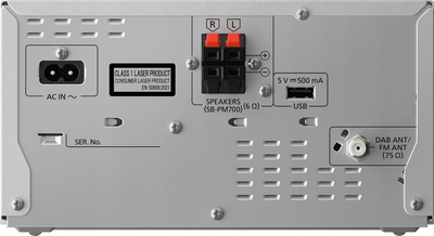 Sistem muzikor Panasonic SC-PM704EG-S, HiFi Micro, DAB+, Bluetooth, argjendtë
