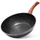 Tigan wok Vilde Black and Wood, 28 cm, veshje graniti, i zi