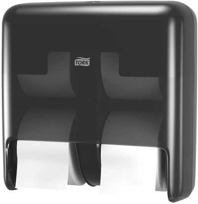 Dispenser letre higjienike Tork OptiServe Coreless 4-Roll 558052, kapacitet i lartë, i zi
