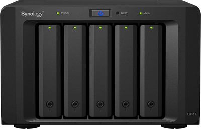 Модул за проширување на складирањето Synology DX517, 5 слотови, SATA 3.5"/2.5", црн