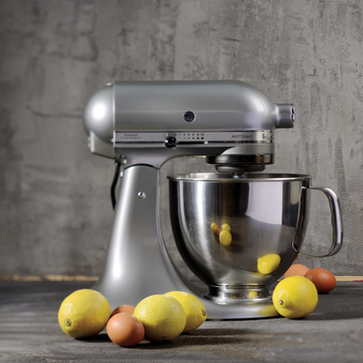 Mikser qëndrues KitchenAid Artisan 5KSM125ECU, 4.8L, 300W, argjendtë