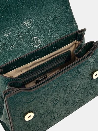 Çantë shpatulle GUESS Cresidia II Convertible Xbody Flap, forest logo, e gjelbër