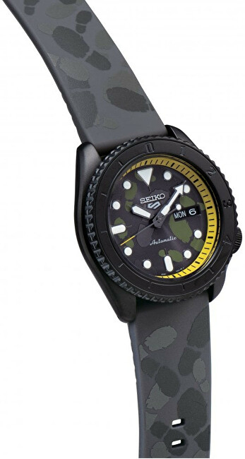 Orë për meshkuj Seiko SRPH69K1, e hirtë/verdhë