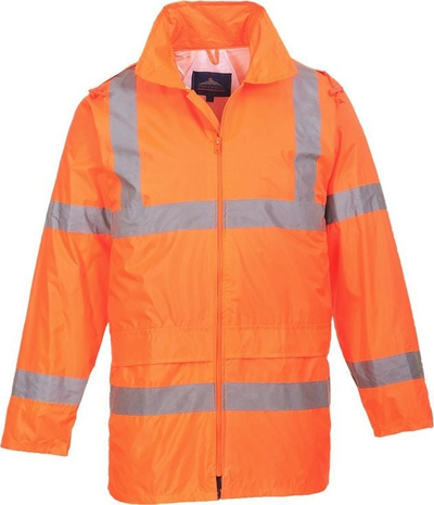 Xhaketë shiu Portwest Hi Vis, kundër ujit, reflektuese, portokalli XL
