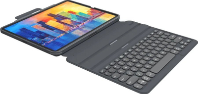 Tastjer me këllëf ZAGG Pro Keys për iPad Air 10.9 Gen 4/5, Bluetooth, me dritë mbrapa, gri