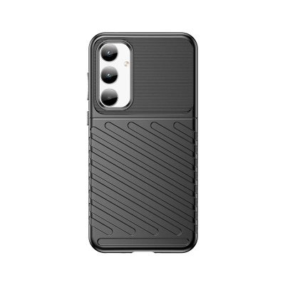 Kapak telefoni Thunder i blindum për Samsung Galaxy A35, TPU, për mbrojtje, i zi