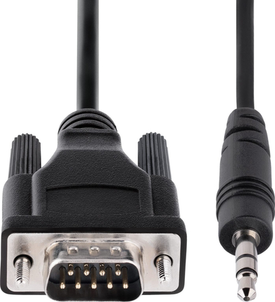 Kabllo serial StarTech.com DB9 mashkull në 3.5mm, 1m, RS232, e zezë