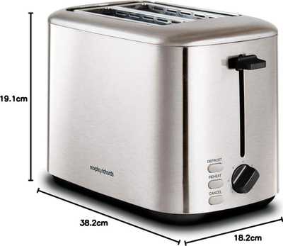 Tостер Morphy Richards Equip, 2 парчиња, не'рѓосувачки челик, сребрена боја