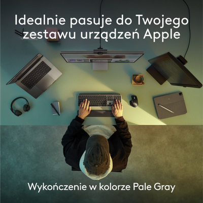 Tastierë Logitech MX, wireless, US INTL, e bardhë dhe e hirtë
