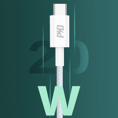 Kabllo karikimi Dudao L6E USB C Lightning, PD 20W, 1m, e bardhë
