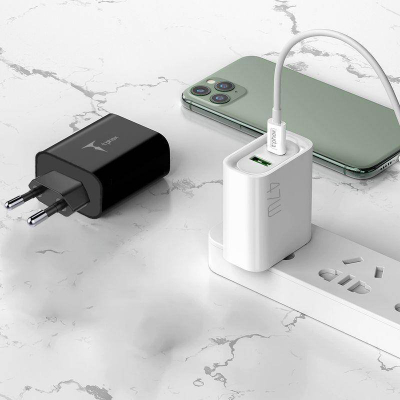 Karikues muri T-phox Study Series T-PP07, 47W, USB USB-C, i bardhë