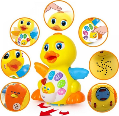 Rosë elektronike Hola Dancing Duck, me muzikë edhe drita, shumëngjyrëshe