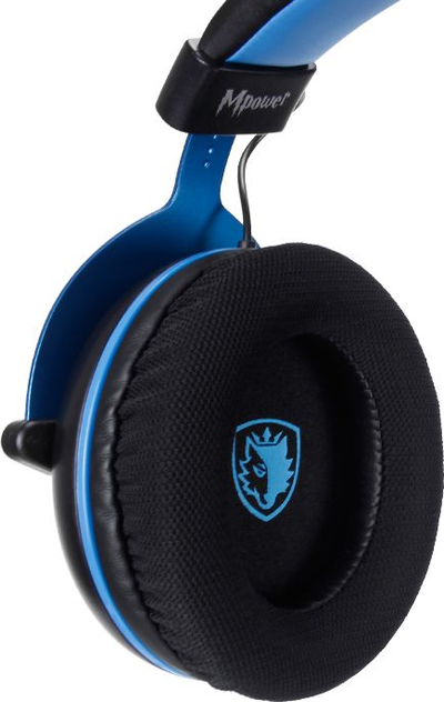 Гејмерски слушалки Sades Mpower, со микрофон, over ear, сино и црно