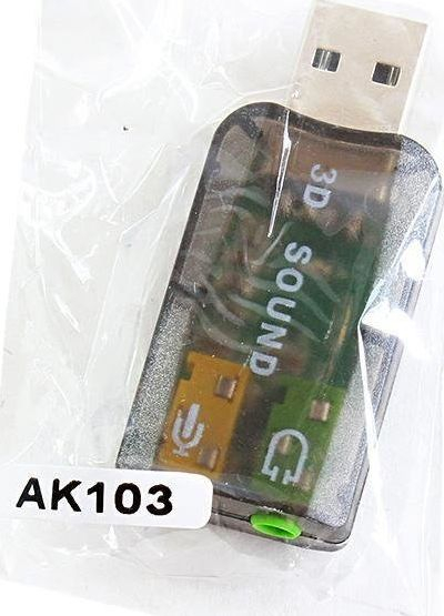 Kartë zëri USB Xline AK103, 5.1, 3D Sound, transparente