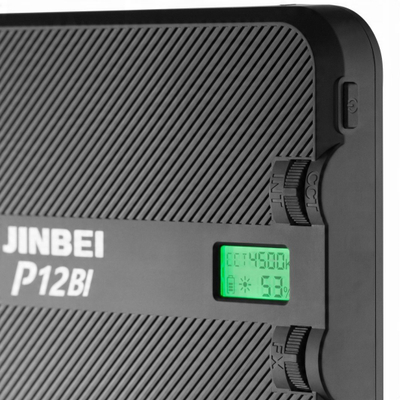 Dritë studio Jinbei Panel LED P12Bi, 2700-7500K, bateri 3000mAh, e zezë