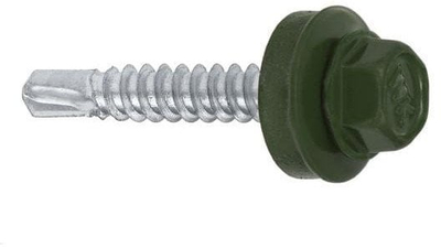 Vida vetëshpuese Haushalt DIN 7504K, 4.8x28 mm, EPDM, jeshile RAL 6020