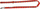 Lesë për qen Dingo Winnetou Adjustable, 2cm, 120-220cm, e kuqe