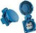Prizë paneli industriale D.3146, 16A, 250V IP67, blu