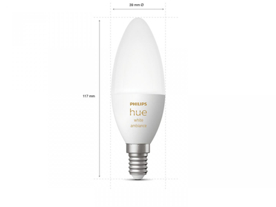 Llambë smart Philips Hue E14, 5.2W, Bluetooth, e bardhë e rregullueshme