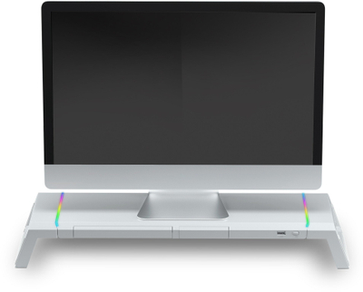 Standi për monitor Mars Gaming MGS-ONE, Chroma RGB, me madhësi që e rregullon si të duash, i bardhë