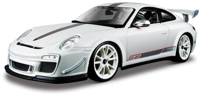 Model makine BBurago Porsche 911 GT3 RS 4.0, shkalla 1:18, i bardhë